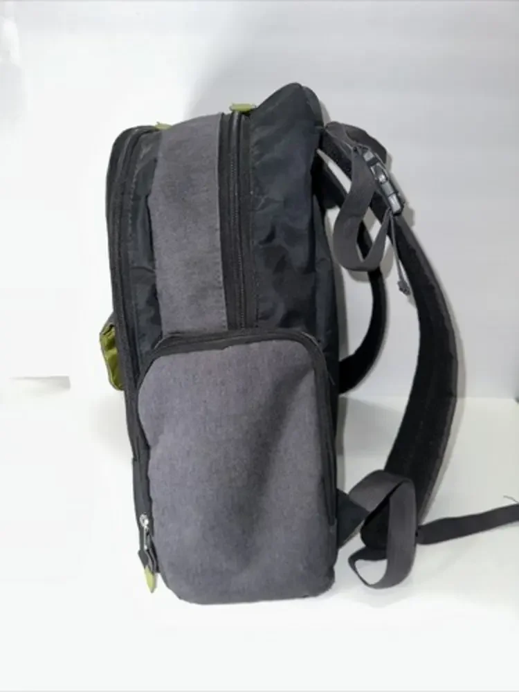 Eddie Bauer Diaper Bag Backpack‎ Unisex Gender Neutral Charcoal Gray/Green -EUC